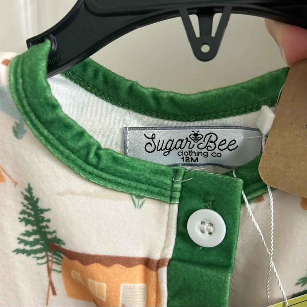 Sugar Bee Camping Pajamas with Buttflap